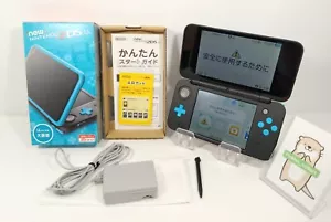 Nuevo Nintendo 2DS XL LL Negro Turquesa con Caja Cargador Idioma Japonés 0802J - Imagen 1 de 22
