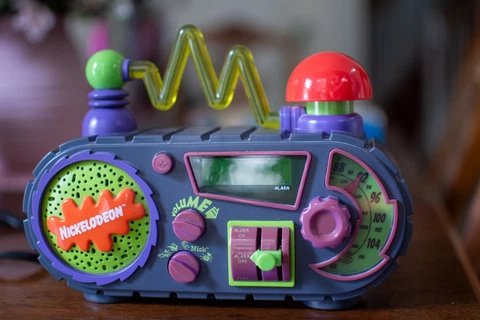 1995 Nickelodeon Time Blaster Slime Alarm AM FM Clock Cover