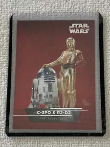 2015 Topps Star Wars The Force Awakens Sticker Card #16 (of 18) NM C-3PO & R2-D2 - Picture 1 of 2