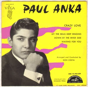 PAUL ANKA "CRAZY LOVE" EP 1958 ABC PARAMOUNT 90839 2ème pochette - Picture 1 of 4