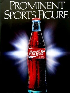 Figura deportiva destacada vintage de Coca Cola 1992 anuncio impreso original 8,5 x 11" - Imagen 1 de 7