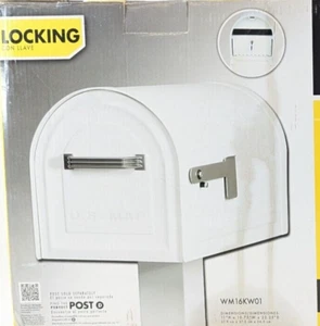 New Gibraltar WM16KW01 Wyngate WHITE Steel Theft Protection Lockable Lg Mailbox - Picture 1 of 6