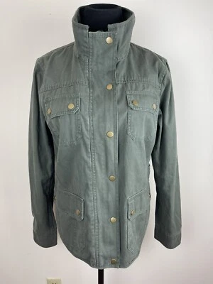 KUT from the Kloth women's Size Medium Green Cargo Zip Snap Pockets Jacket Coat - Image 1 of 4