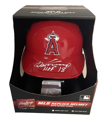 Vladimir Guerrero Sr “HOF 18” Signed Los Angeles Angeles F/S Batting Helmet JSA - Image 1 of 4