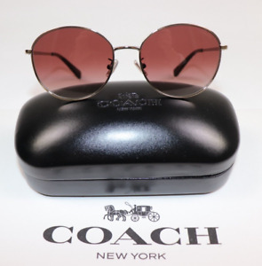 NWT $193 COACH One Size Women's Amber Gradient LIA ROUND Sunglasses w/Case