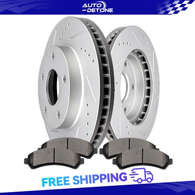 Front Brake Rotors And Ceramic Pads For Chevrolet Blazer S10 GMC Jimmy 2WD 4WD - Изображение 1 из 4