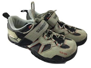 Shimano SH WM40 Women's 7.2  Shoes SPD Mountain Bike Beige Black Suede - Picture 1 of 12