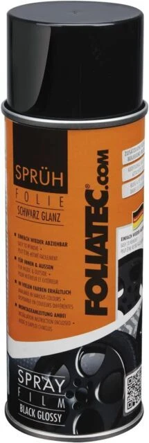 Foliatec 400ml Sprühfolie - Schwarz Glänzend (2036)