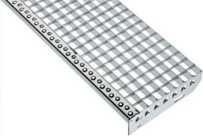 Gitterroststufen, Tiefe 270mm, MW30/30, versch. Größen, feuerverzinkt Gitterrost - Bild 1 von 4