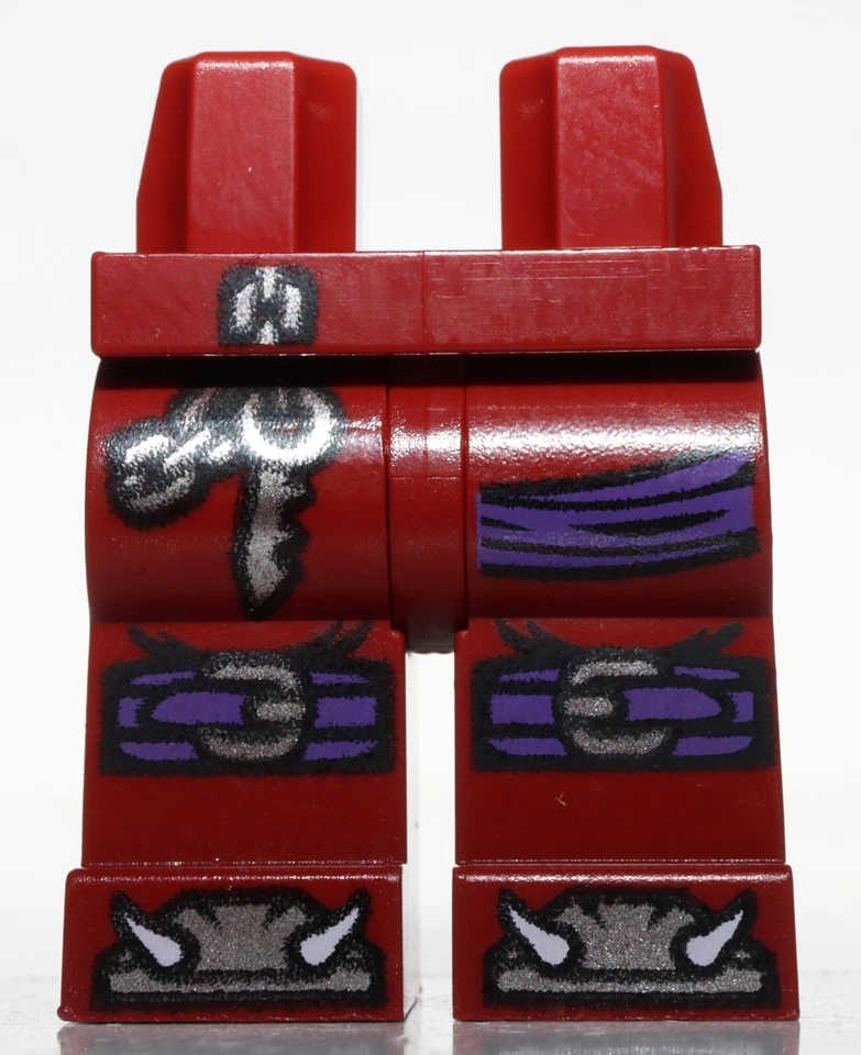 Lego Dark Red Legs Keychain Dark Purple Wrapping Silver Toes - Image 1 of 1