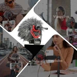 Fovitec Shotgun Mic On-Camera Video Microphone for Vlogging Streaming Recording - Picture 1 of 13