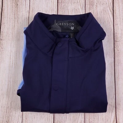 NUEVO GREYSON COMANCHE Pullover de Golf Híbrido 1/4 Cremallera Magnético Snap Azul Cielo Chaleco XL Foto 1 de 4