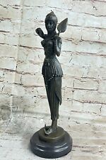 Messingskulptur Persisch Persien Prinzessin Halten Fan Hot Guss Handarbeit