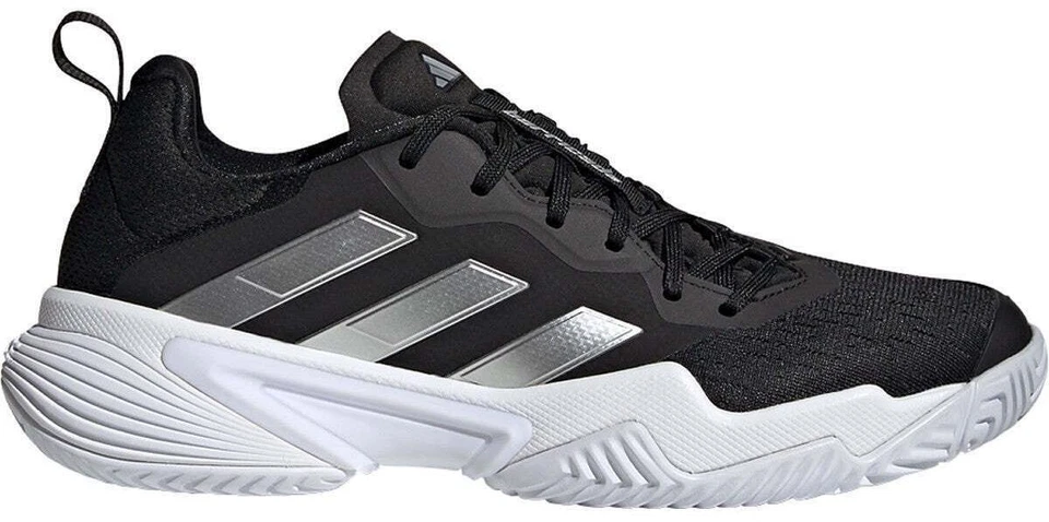Size 6 - Adidas Barricade Black Silver Metallic W