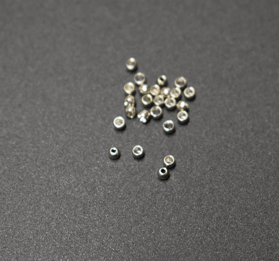 25 Premium NICKEL  2.0mm   5/64"  Beads Bead Heads for Fly Tying - Image 1 of 1