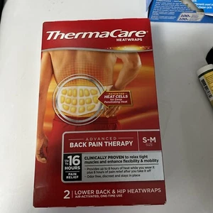 Thermacare Back/Hip Pain Heatwraps Small Med  (Exp 4-22) - Picture 1 of 2