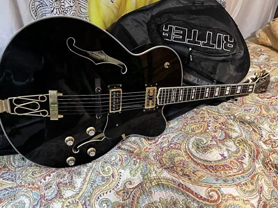 Oscar Schmidt OE40-B Hollowbody Electric Guitar w Case - Image 1 of 4