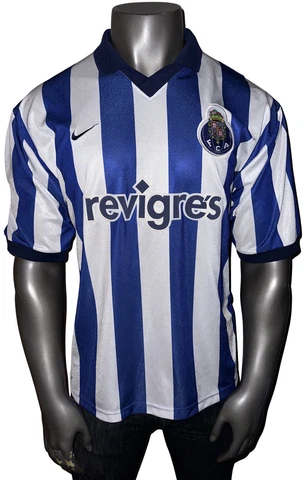 Official Authentic 2002-2003 FC Porto Men’s XL White/Blue Home Soccer Jersey Cover