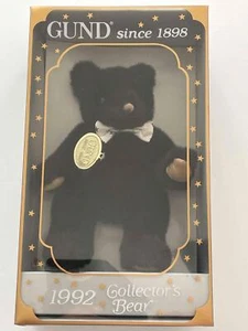 1992 GOTTA GETTA GUND COLLECTOR'S TEDDY BLACK BEAR LIMITED EDITION IN BOX OPENED - Picture 1 of 7