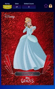 Topps Disney Collect Genesis Red Shimmer LE5 Cinderella - Picture 1 of 3