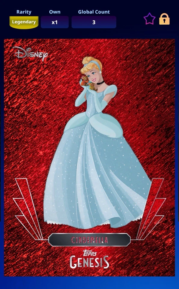 Topps Disney Collect Genesis Red Shimmer LE5 Cinderella - Image 1 of 3