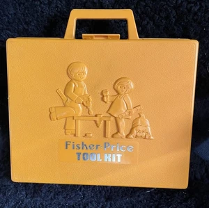 VINTAGE 1977 FISHER PRICE TOOL KIT #924 DRILL Missing Wood Screws Bolt Case Nut - Picture 1 of 4