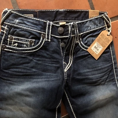 TRUE RELIGION ROCCO ROPESTITCH RELAXED SKNY JEANS SZ 30W 34L VINTAGE  DENIM NEW - Image 1 of 4
