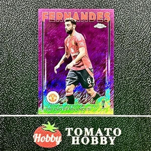 TOPPS CROMO UEFA 2024-25 BRUNO FERNANDES PÚRPURA BRILLO REFRACTOR HOMBRE UTD - Imagen 1 de 2