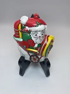 "Adorno de plástico rellenable navideño vintage relleno de medias de Santa 4"" x 3""" - Imagen 1 de 7