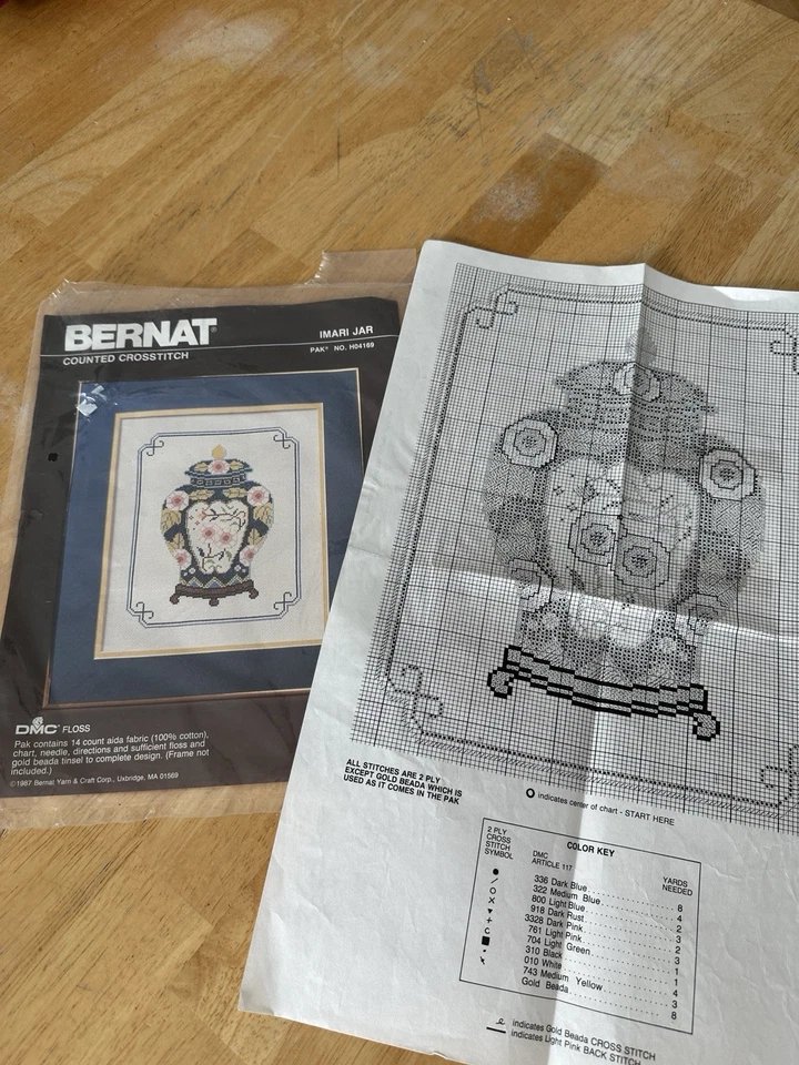 Vintage Bernat Cross Stitch Pattern—  No Thread. - Image 1 of 4