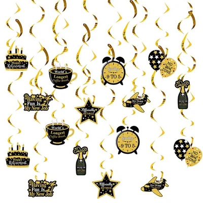 24pcs Retirement Hanging Swirl Party Decoration,Retirement Party Supplies, Su... - Image 1 of 4