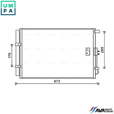CONDENSER AIR CONDITIONING KA5229D FOR KIA G4FC/G4FD 1.6L 4cyl SOUL - Image 1 of 4
