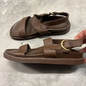Sandali donna Gianvito Rossi in pelle con cinturino plateau misura 39 - Foto 1 di 9