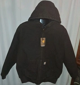 New! Carhartt J130 Women's Duck Active Jacket Brown Size Large (12/14) NWT - Picture 1 of 8