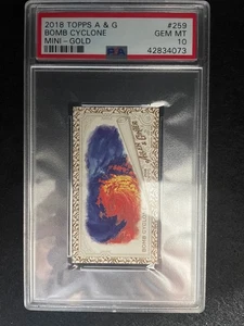 2018 TOPPS ALLEN & GINTER'S MINI GOLD PARALLEL - BOMB CYCLONE #259 PSA 10 GEM MT - Bild 1 von 2