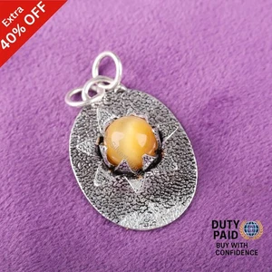 Vendita Natale Stella Gialla Occhio di Tigre Pietra Nuovi Orecchini Goccia Argento Sterling 925 - Foto 1 di 5