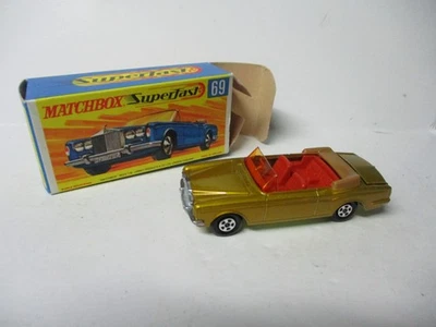 Matchbox Lesney Superfast SF69 Rolls Royce Coupe - золото, ЖЕЛТОЕ ОСНОВАНИЕ, в коробке - Изображение 1 из 3