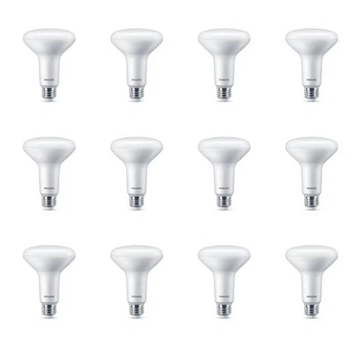 PHILIPS Led Dimmable Br30 Light Bulbs 12 Pack Soft White 2700K Energy Efficient - Image 1 of 4
