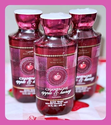 Bath & Body Works Champagne Apple & Honey 10oz Shower Gel Body Wash Aloe B5 x3 - Image 1 of 3