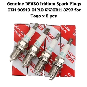 Genuine DENSO Iridium Spark Plugs SK20R11 90919-01210 FIT Toyota x 8 - Picture 1 of 11