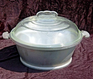 Cast ALUMINUM Dutch Oven & Lid ~ 3 qt GUARDIAN WARE Casserole ~ Vintage - Picture 1 of 8