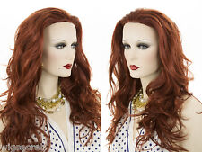 Stunning 3/4 Cap Long Straight - Wavy Flowing Layers of Hair Wigs Secured W Comb