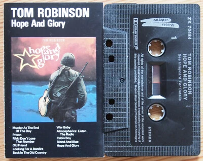 TOM ROBINSON - HOPE & GLORY (CASTAWAY ZK70484) 1984 EUROPE CASSETTE BLACK SHELL - Image 1 of 3