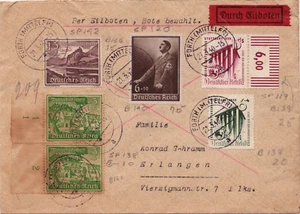 Germany 1940 Sc# B140 Postal Cover Registered Durch Gilboten SP138 B138 WWII / - Picture 1 of 2