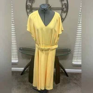 Impresionante Vestido Amarillo Lafayette 148 New York Talla 16 Nuevo con Etiquetas - Imagen 1 de 5