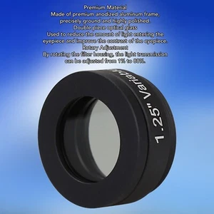 1.25in Telescope Polarizing Filter Variable Linear Double Optical Glass - Picture 1 of 12