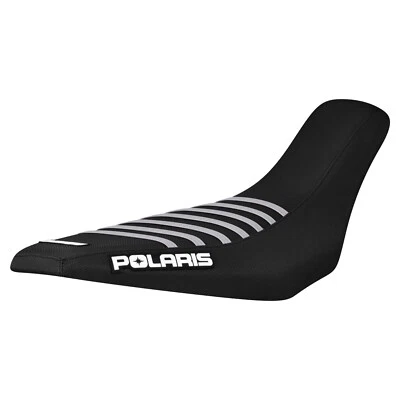 Cubierta de asiento con pinza Polaris Predator 500 2003-2007 todo negro con costilla plateada #225A Foto 1 de 4