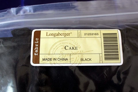 Longaberger Cake Basket FABRIC LINER ONLY - BLACK -  Elegant -  Orig.$32 - NEW Cover