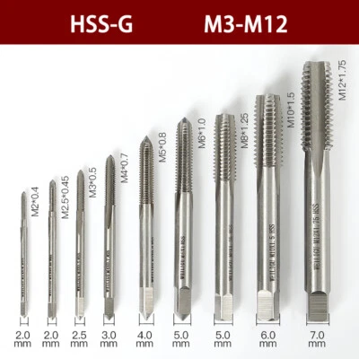 Maschinengewindebohrer M2-M12 Optional HSS-G/HSS-E/HSS-TIN Gewindeschneider！！！ - Bild 1 von 4