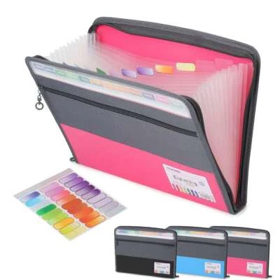 Waterproof 13 Pockets Expanding File Folder Organizer for Letter Paper Document - Image 1 of 4